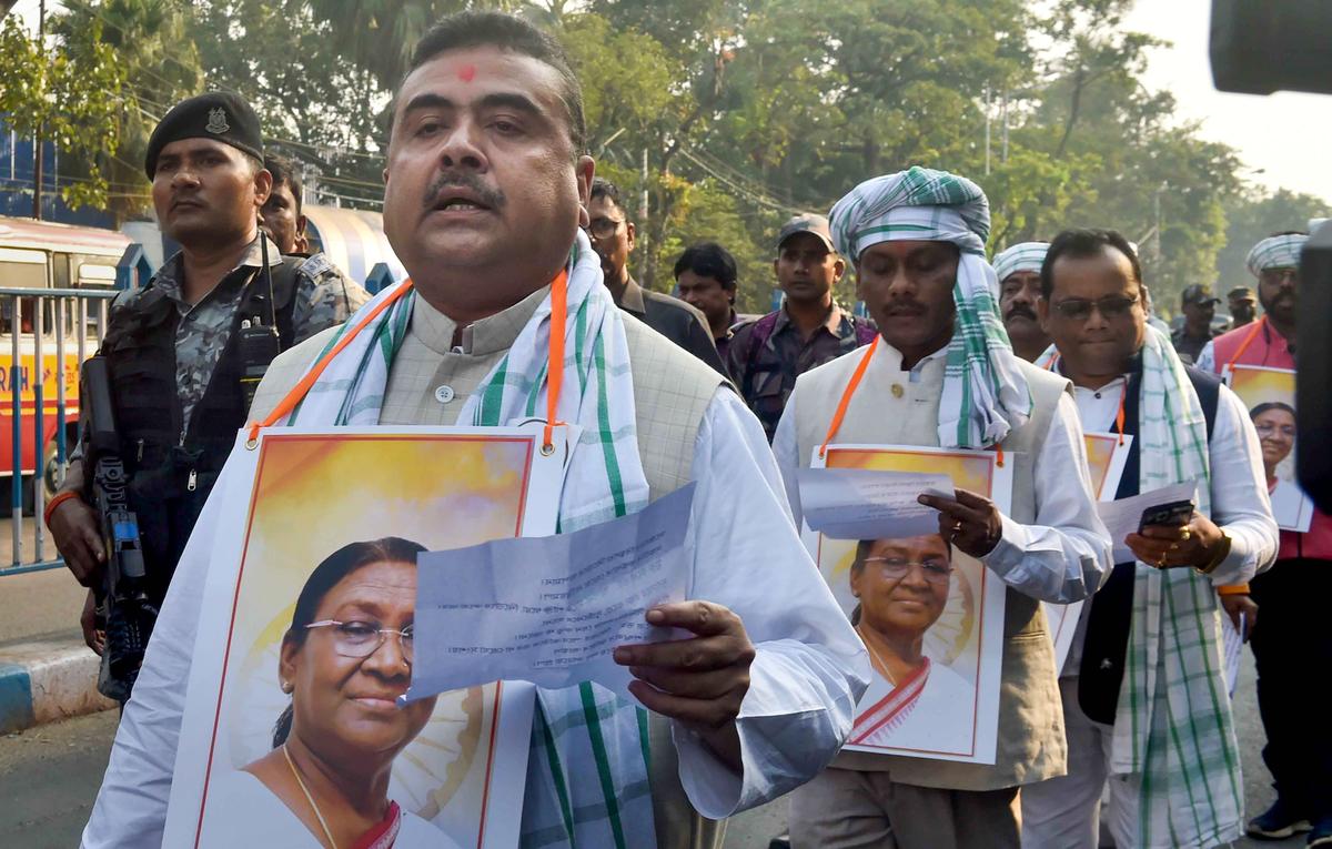 BJP members demand adjournment motion, raise slogans in West Bengal Assembly over Akhil Giri’s remarks on President Murmu