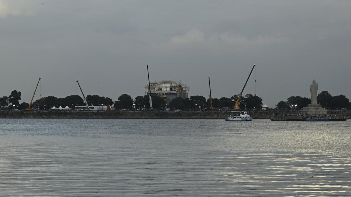 Tank Bund lined with cranes, to host Ganesh idol immersion in Hyderabad