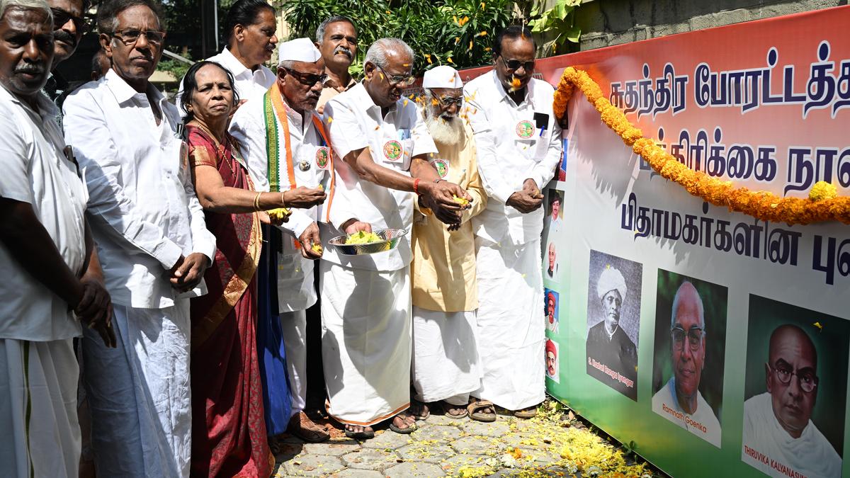 Association pays tributes to freedom fighters in Chennai