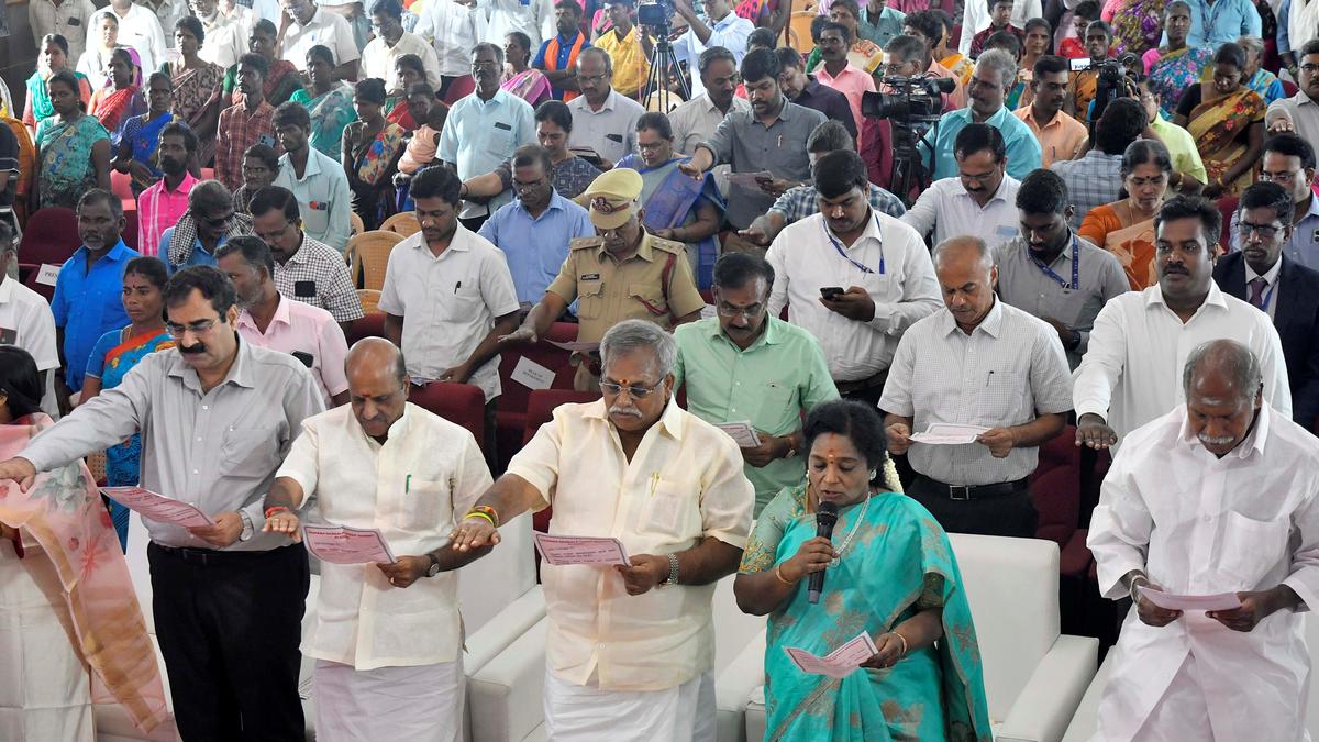 Seating row at event to celebrate tribal empowerment