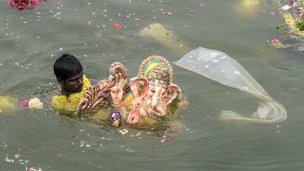 Two drown during immersion of Ganesh idol in Hassan Karnataka, brother of one victim dies of heart attack