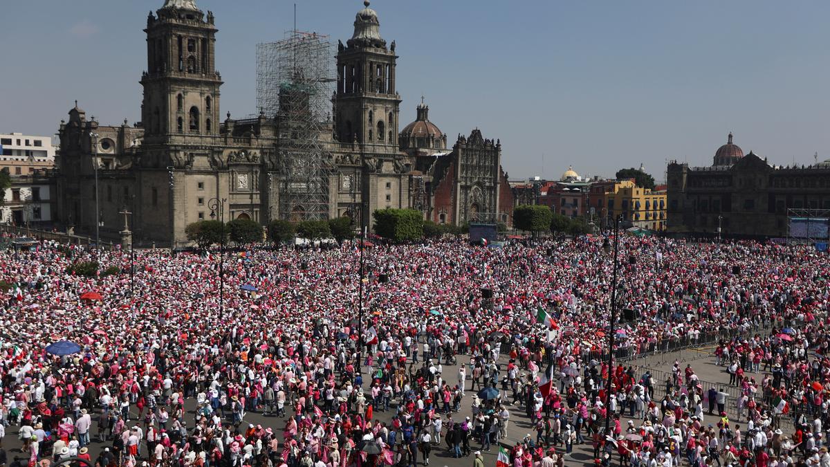 Tens of thousands rail against Mexico's president and ruling party in 'march for democracy'