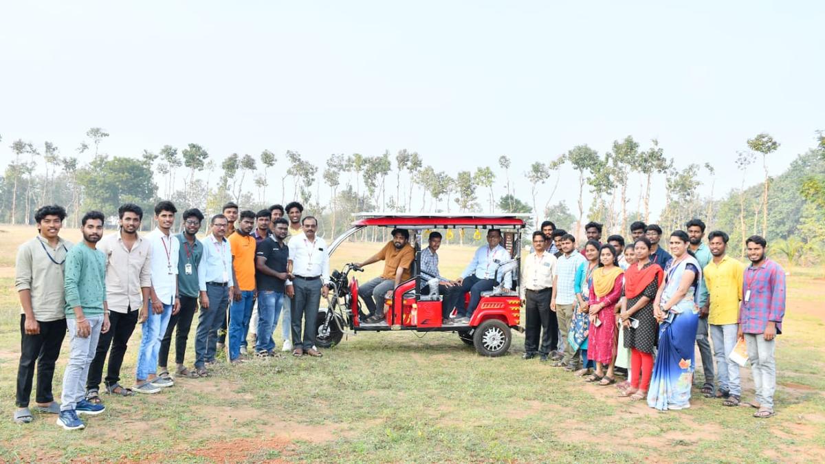 Students build solar-powered hybrid vehicle in Vizianagaram