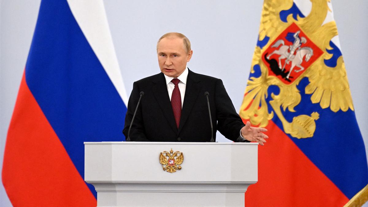 Putin declares annexation of four Ukrainian regions in Kremlin ceremony -  The Hindu