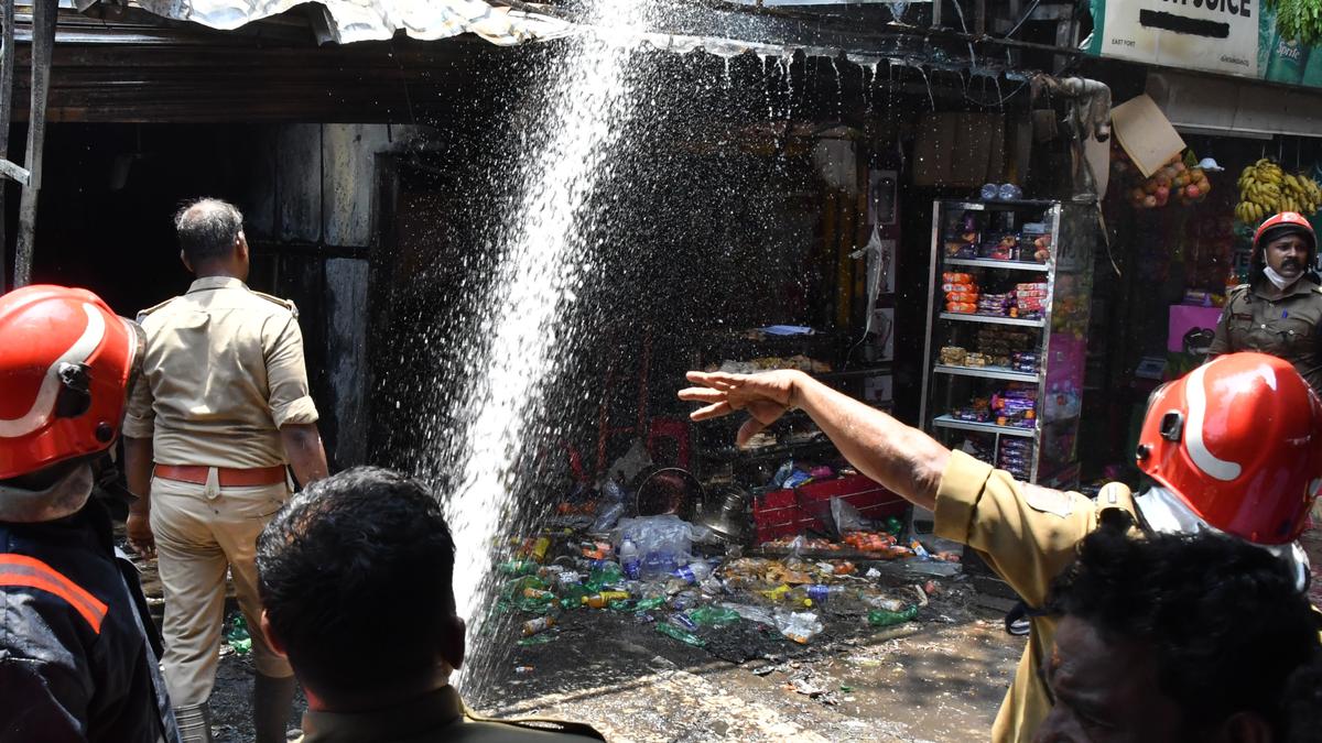 Four shops gutted in fire at East Fort in Thiruvananthapuram