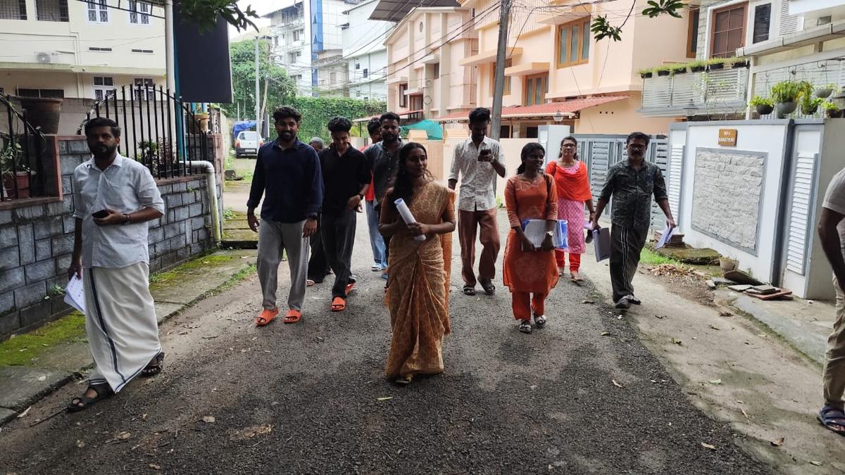 LDF’s Krishna Ramachandran campaigning in Ward 10 of Aluva municipality LDF’s Krishna Ramachandran campaigning in Ward 10 of Aluva municipality