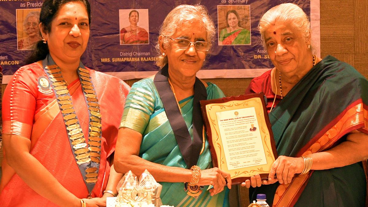 Tiruchi-based social worker bags Margarette Golding Award from International Inner Wheel