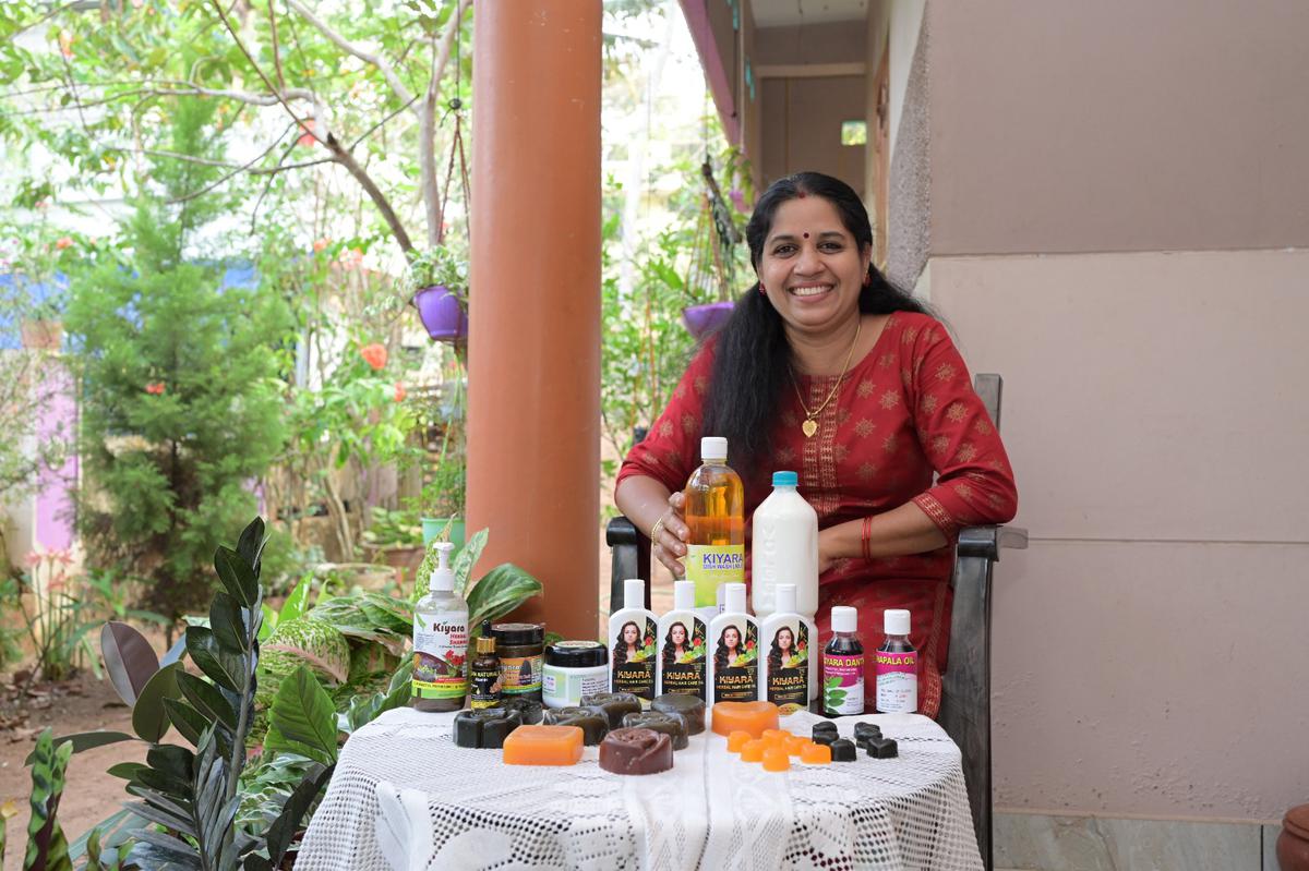 Vidya Sajikumar who runs Kiyara Organics Vidya Sajikumar who runs Kiyara Organics
