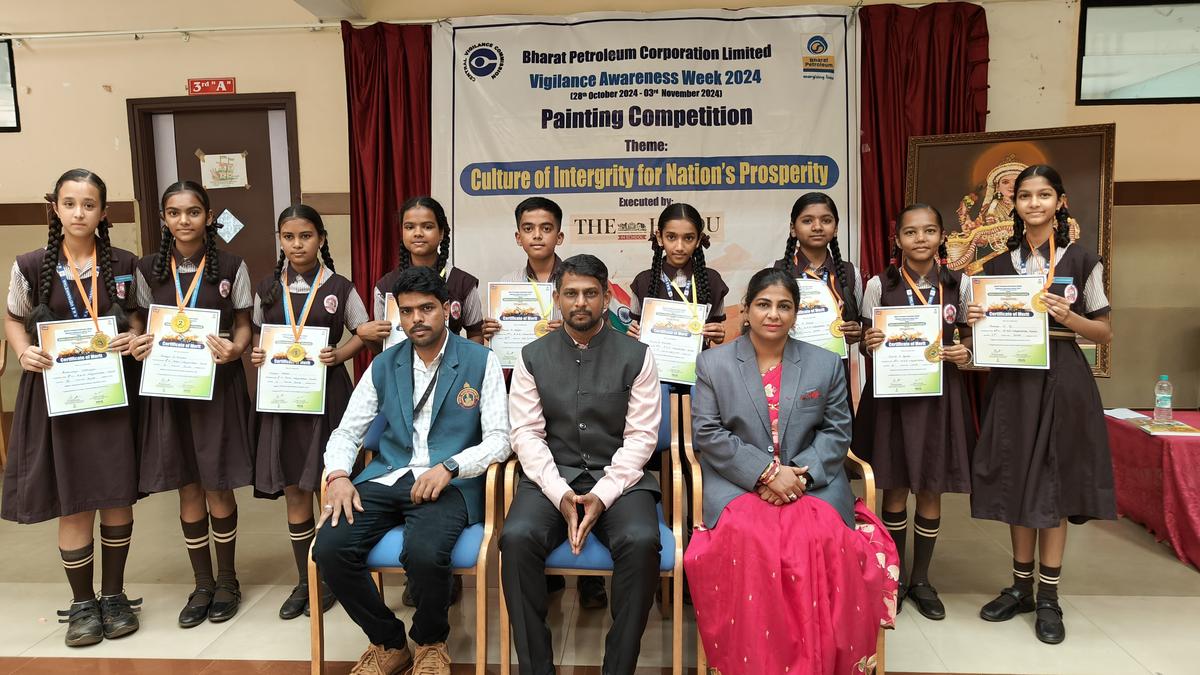 Shreya, Ananya, Deepika emerge winners at The Hindu-BPCL painting competition