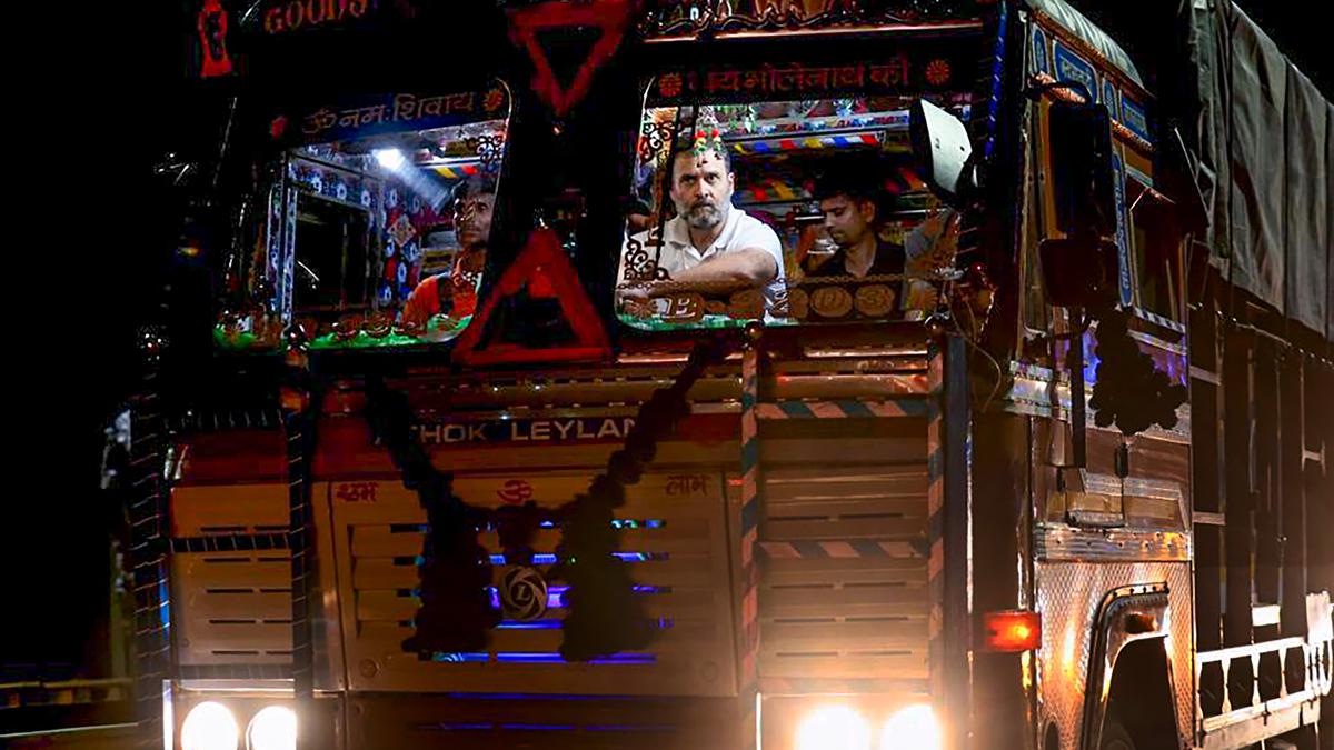 Rahul Gandhi takes truck ride from Delhi to Chandigarh, listens to ‘Mann Ki Baat’ of drivers