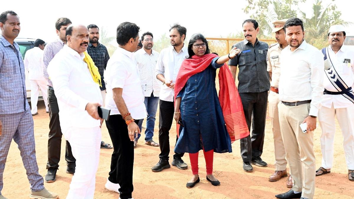 Collector, officials inspect venues in Unguturu ahead of CM’s visit