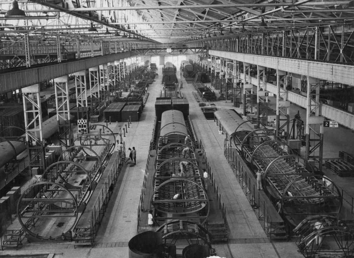 The Integral Coach Factory (ICF) in Chennai, circa 1995. The Integral Coach Factory (ICF) in Chennai, circa 1995.