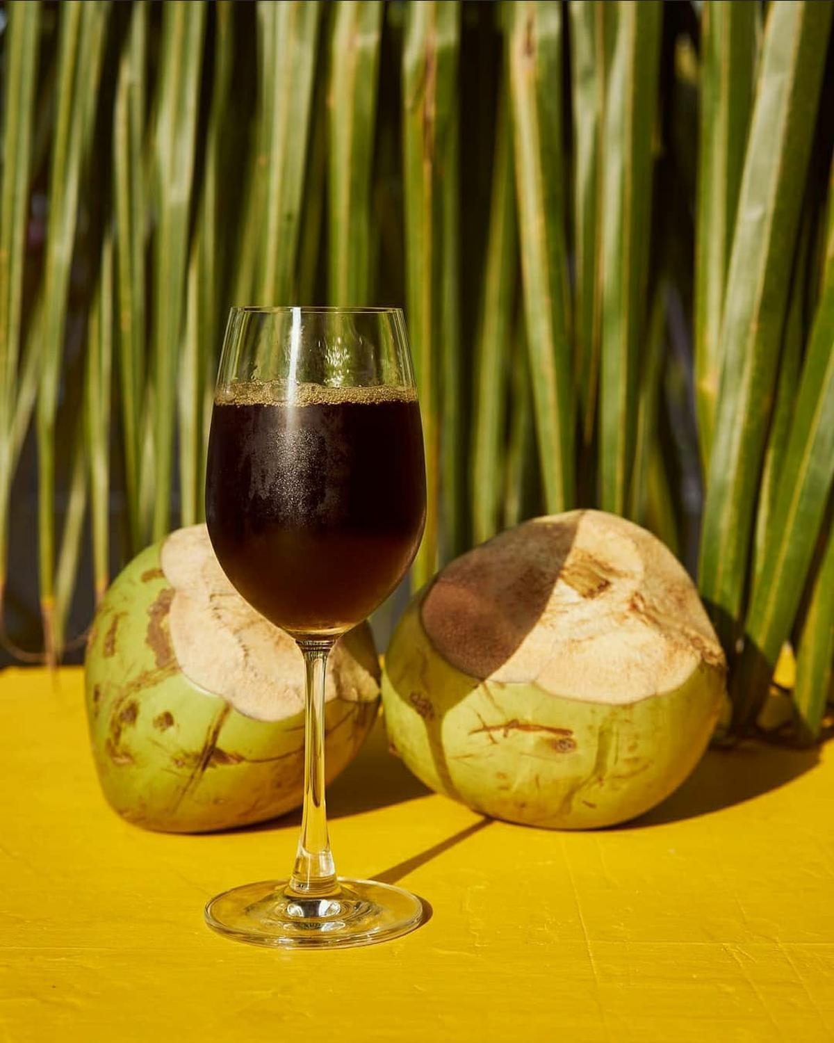 cold brew with coconut water 