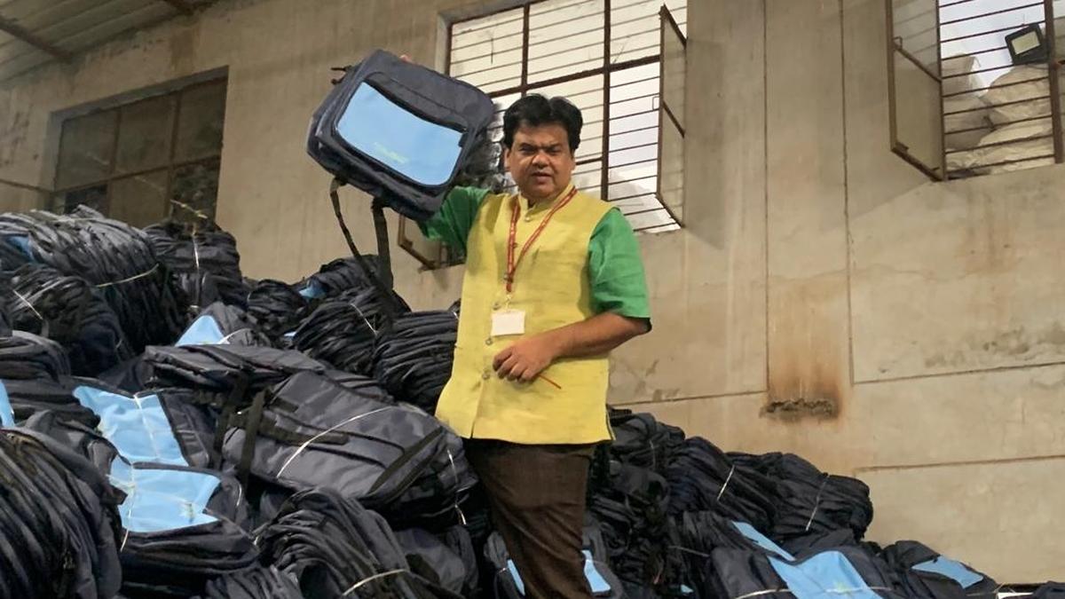 Praveen Prakash checks quality of Vidya Kanuka school bags, shoes at manufacturing units in Delhi