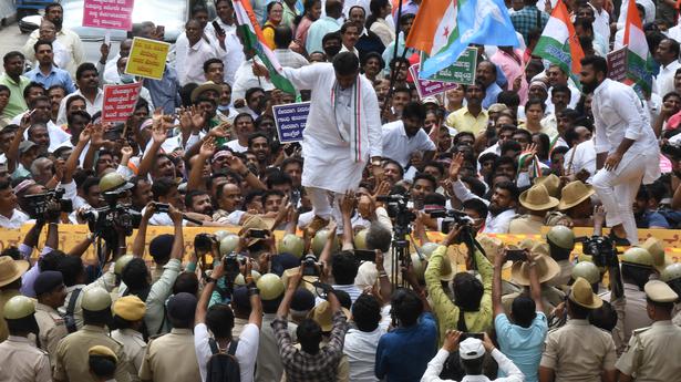 Five Youth Congress workers arrested for setting fire to their own car