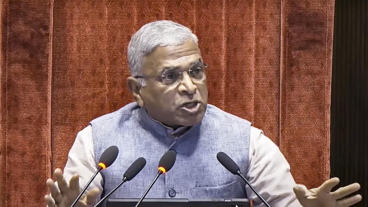 Opposition members protesting SIR in Rajya Sabha blocked by marshals