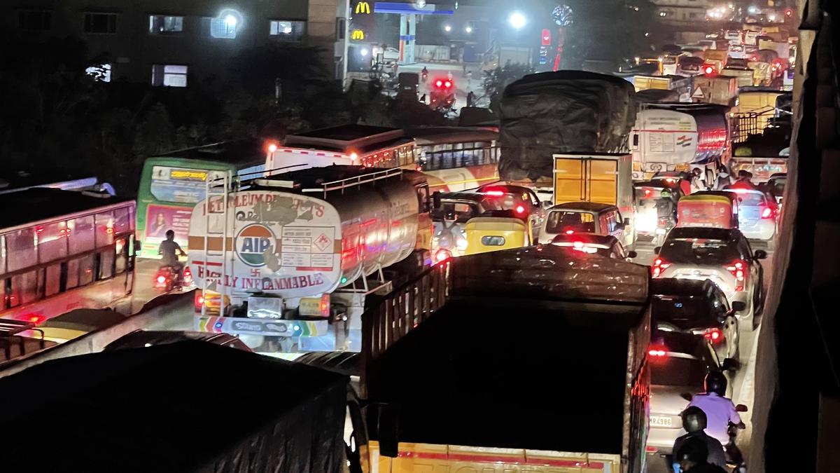 Almost a year gone, but Peenya Flyover is still closed for heavy vehicles