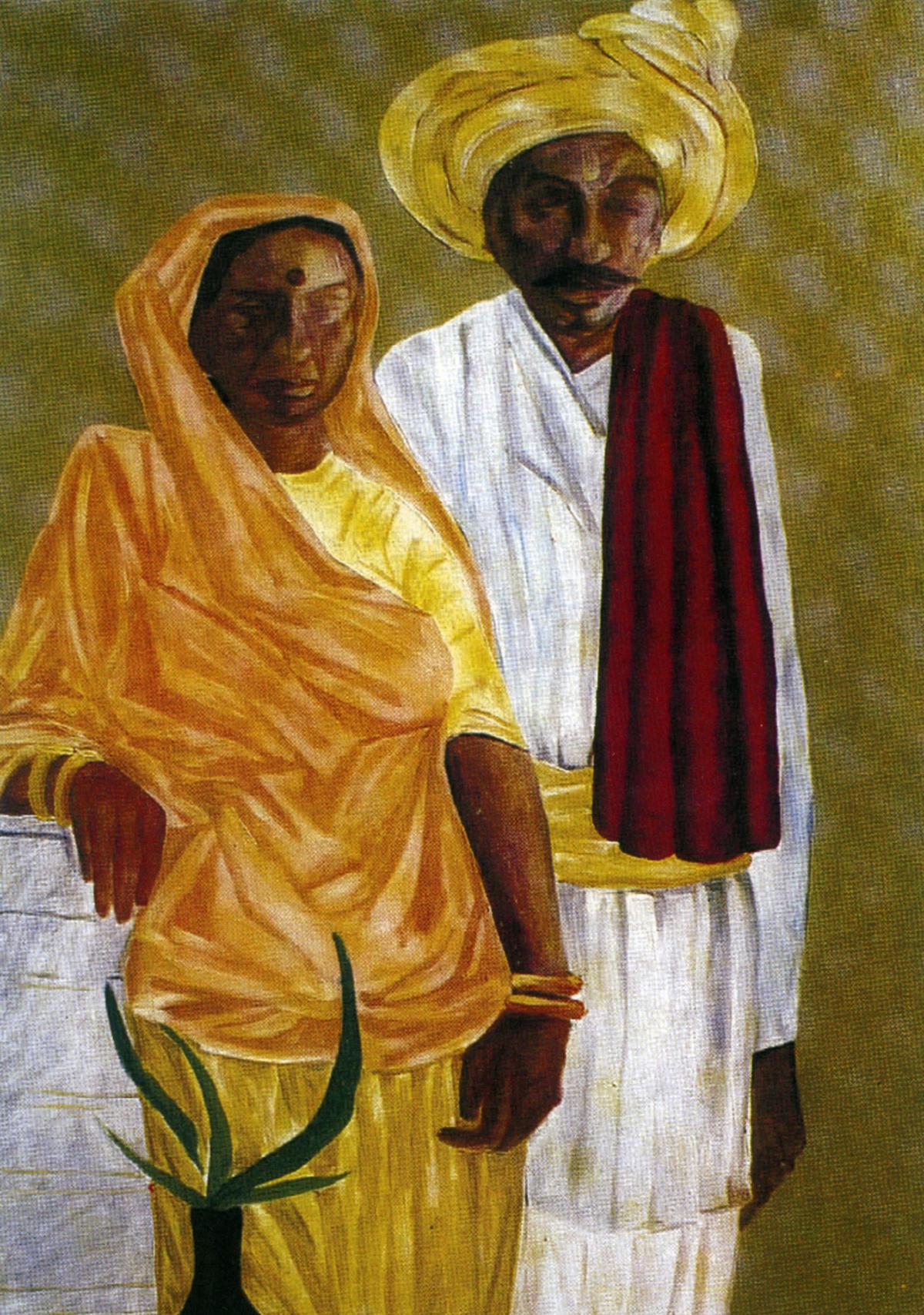 Kathiawar Couple - Oil on Canvas (2010)