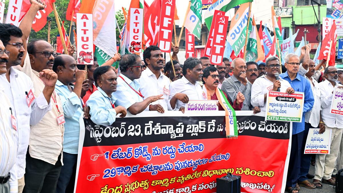 Trade unions observe ‘black day’ demanding repeal of four labour codes