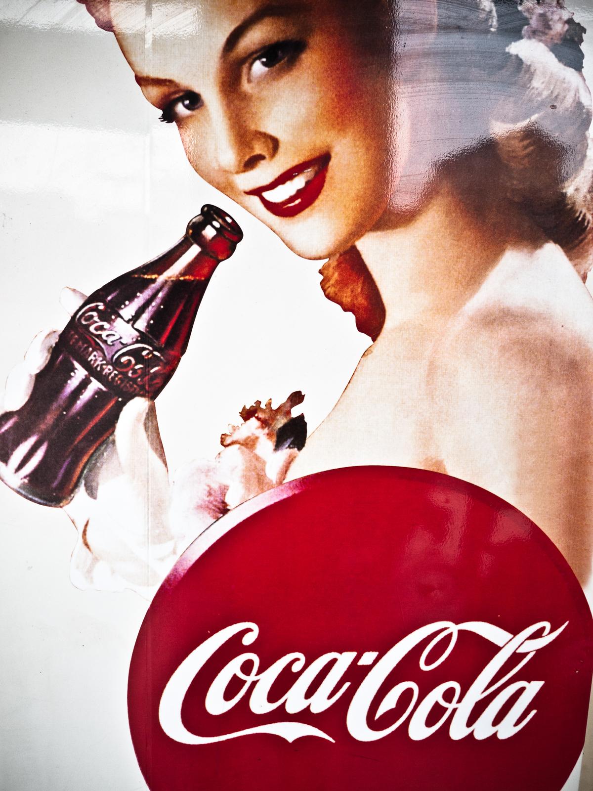 A Coca-Cola retro advertisement