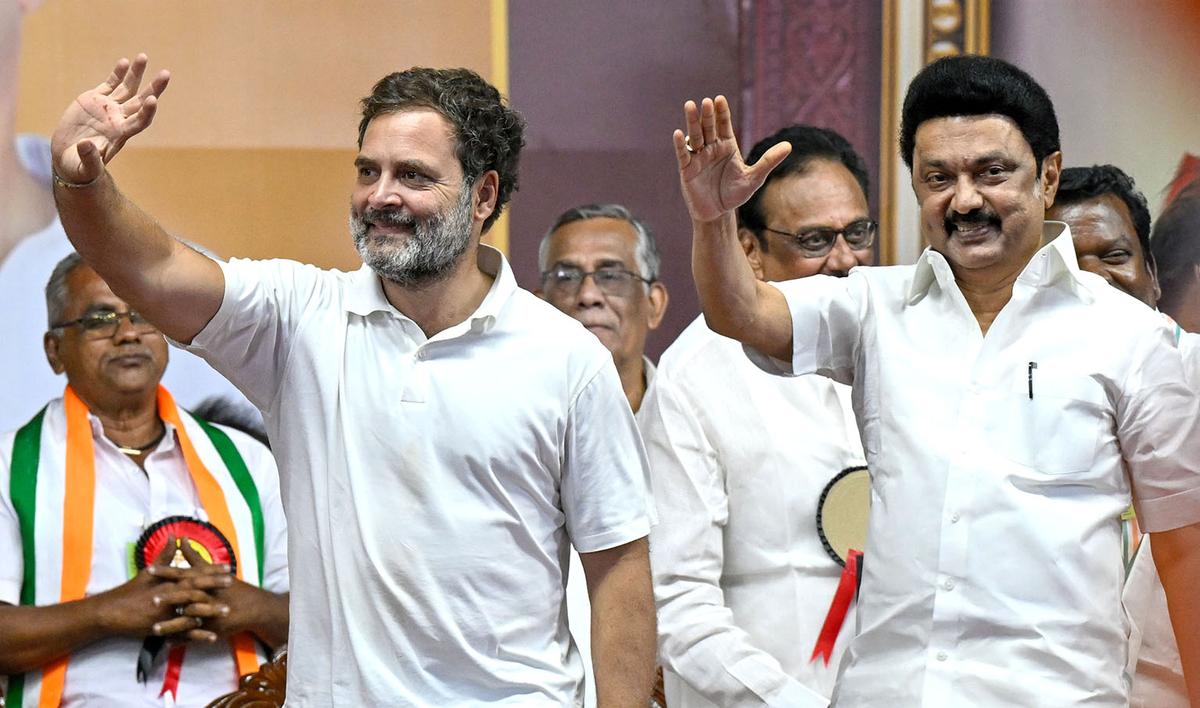 Rahul Gandhi's growing support has unsettled many, says Stalin - The Hindu