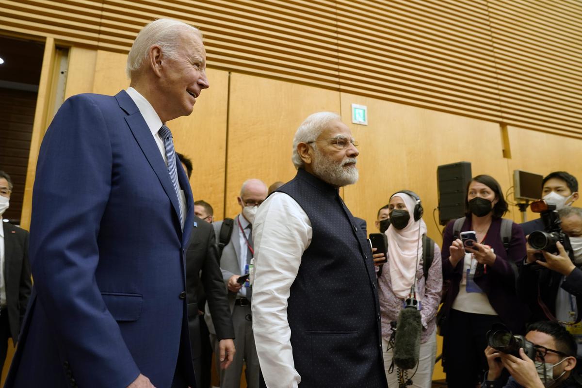 U.S. President Joe Biden and Indian Prime Minister Narendra Modi. File.