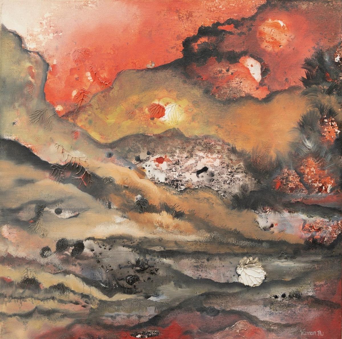 A work from Vaman Pai’s monsoon series  