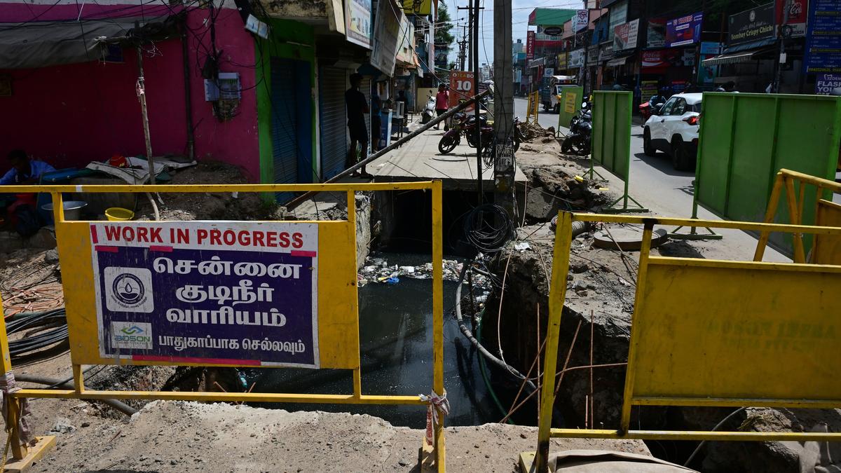 Traffic woes wosen in Ramapuram Main Road as storm-water drain work drags on