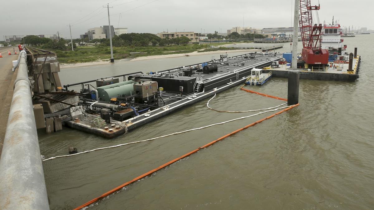 U.S. Coast Guard says Texas barge collision may have spilled up to 2,000 gallons of oil