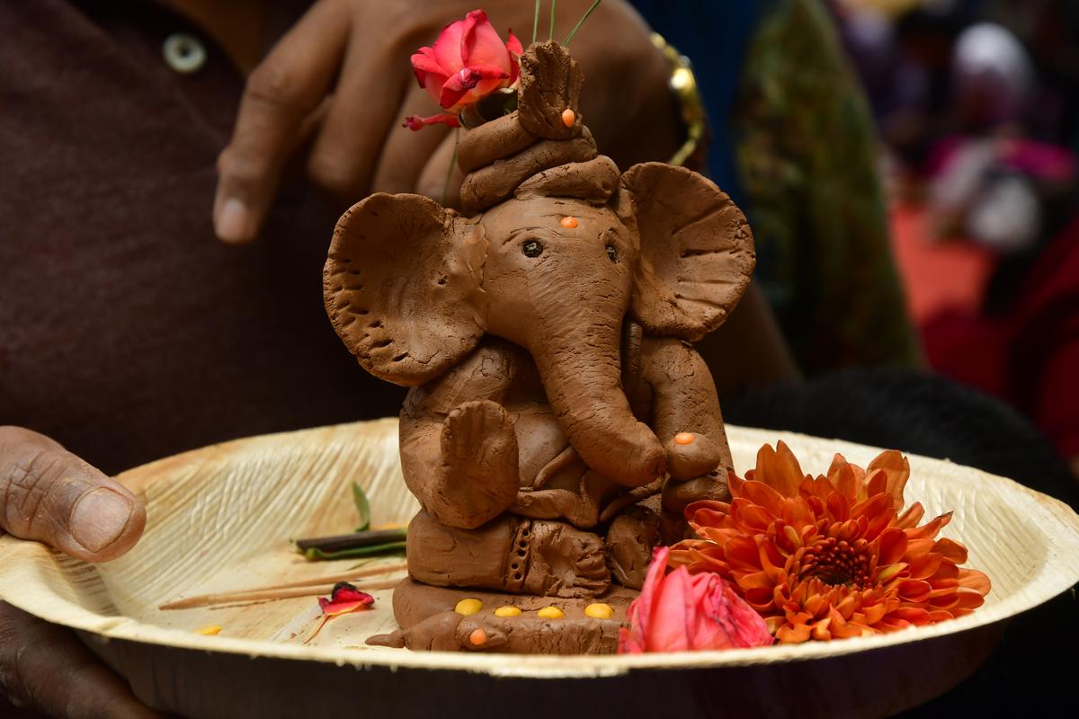 Clay Ganesha idol 