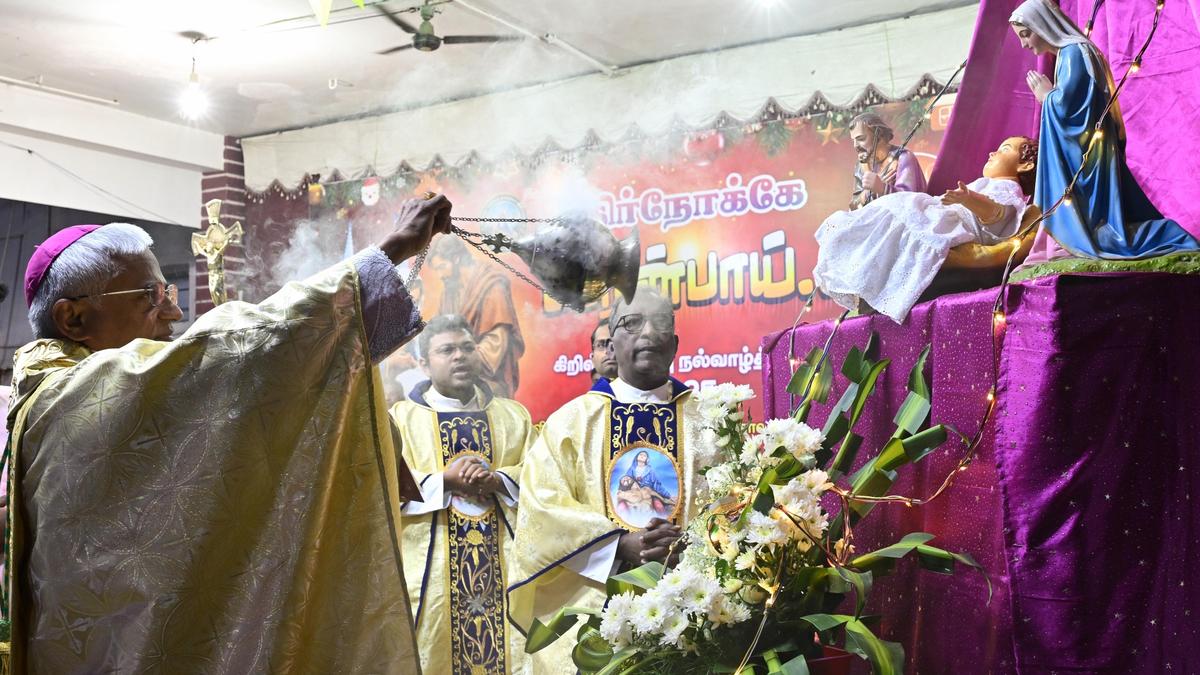 Midnight mass marks the start of Christmas festivities in Madurai