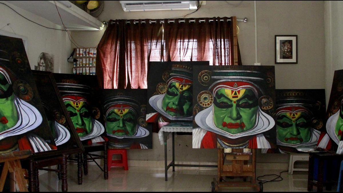 Kathakali maestro Kalamandalam Gopi and artist Mopasang Valath collaborate on a series of paintings for the Cochin International Airport