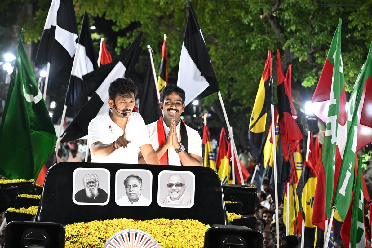 Udhayanidhi strikes a chord with the voters on the campaign trail at Egmore