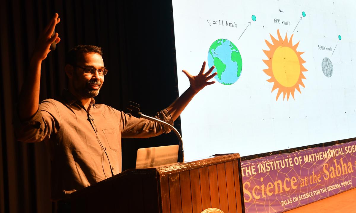 Parameswaran Ajith, International Centre for Theoretical Sciences, TIFR, on black holes at Science at the Sabha 2023 in Music Academy in Chennai