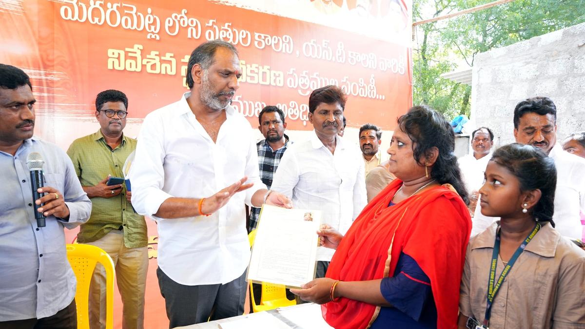 Minister Gottipati gives away land deeds to 374 tribal families in Bapatla district
