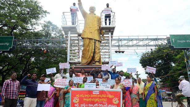 Art, craft teachers demand regularisation of services in Ongole