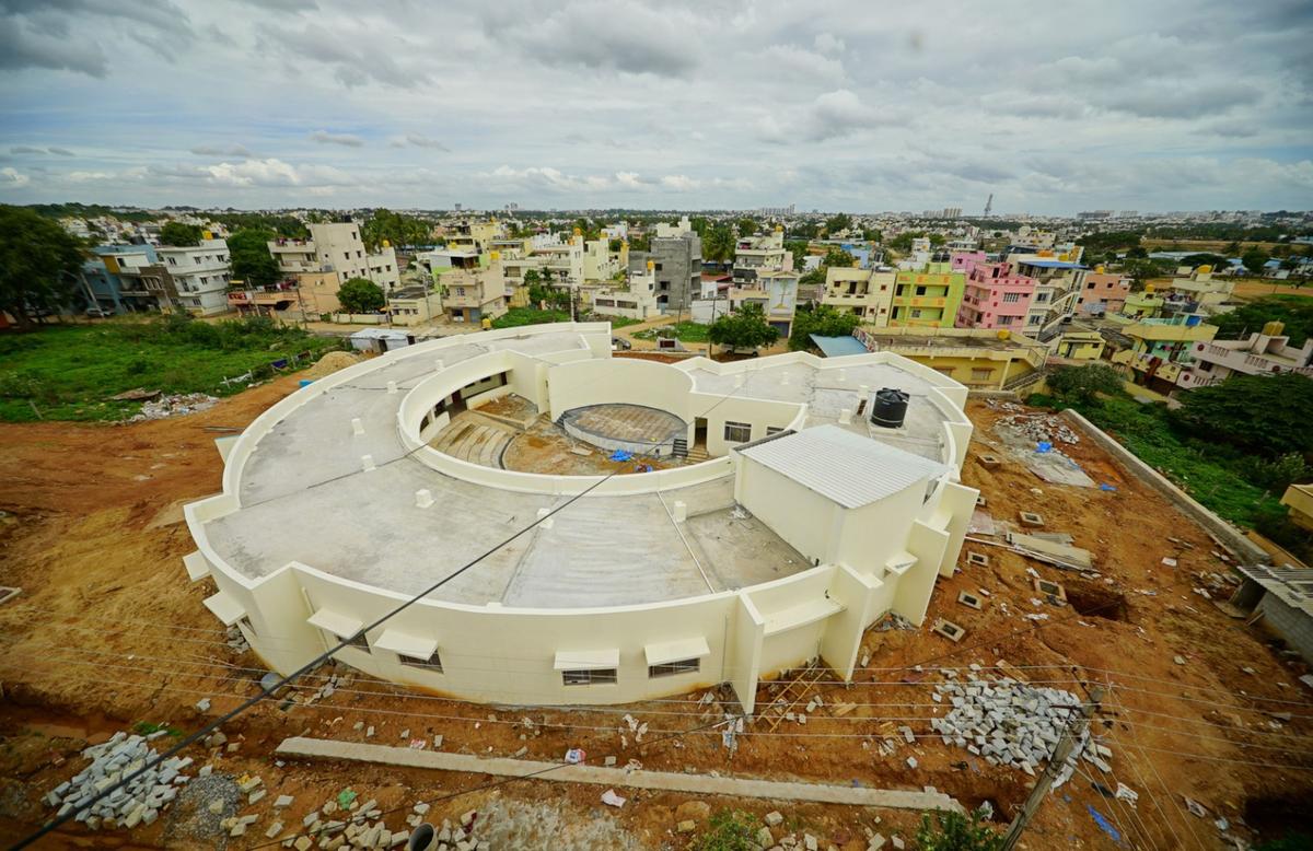 The circular structure of the new government school, built by NTT DATA at Lakshmipura in Bengaluru, maximises energy efficiency and sustainability. Features include a rainwater harvesting system.