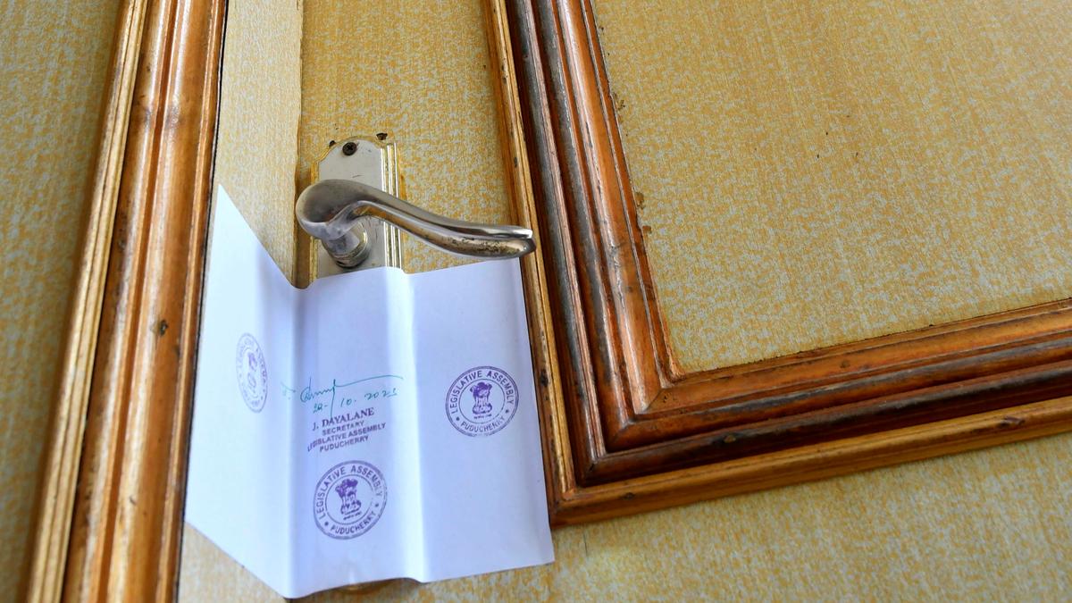 Puducherry Minister resignation | AIADMK criticises government for sealing her room at Assembly complex