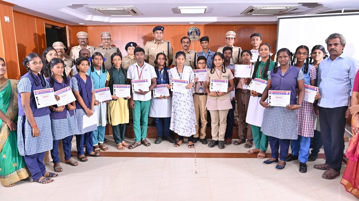 Madurai CoP confers awards on winners in drawing competition The Hindu