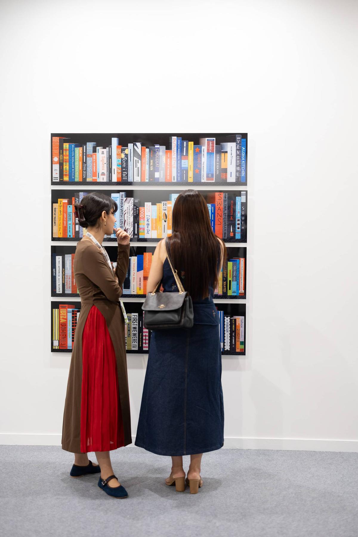 Visitors at the Hyderabad edition of India Art Fair