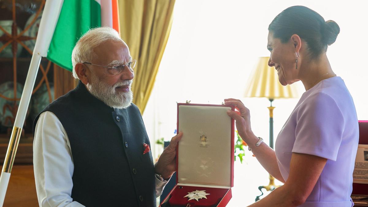 PM Modi receives Sweden’s prestigious award Royal Order of Polar Star