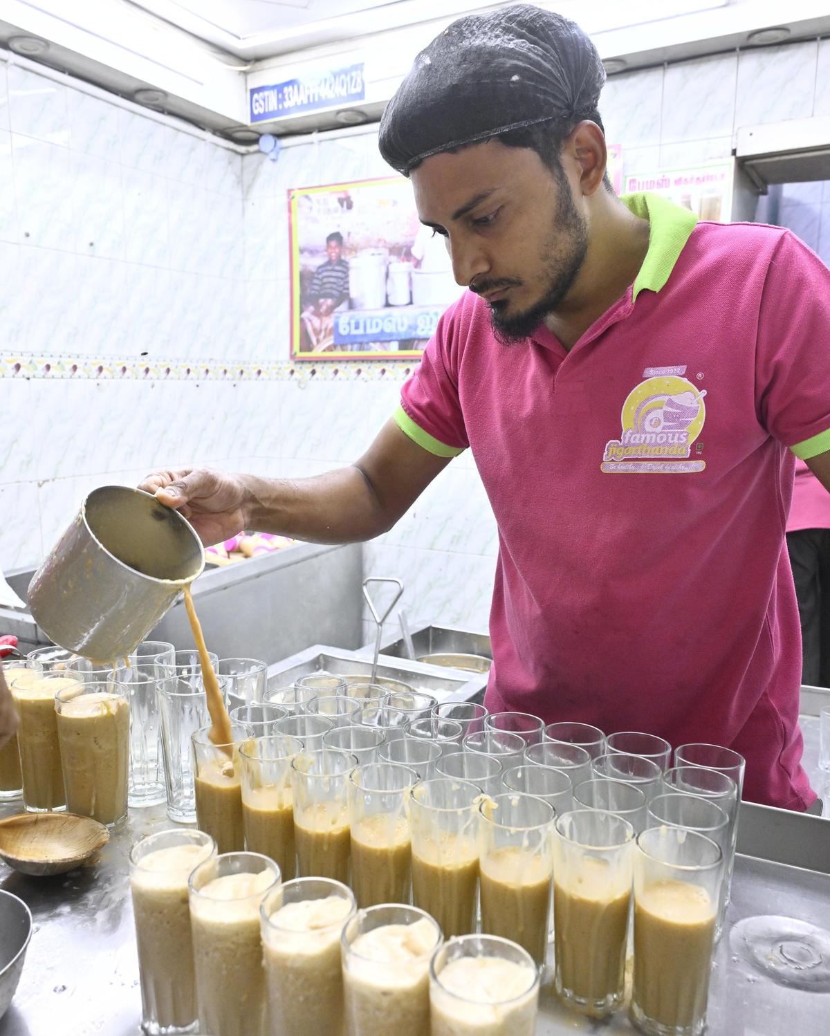 The Famous Jigarthanda shop at Vilakuthoon on Kamarajar Salai in Madurai, where the chilled dessert originated