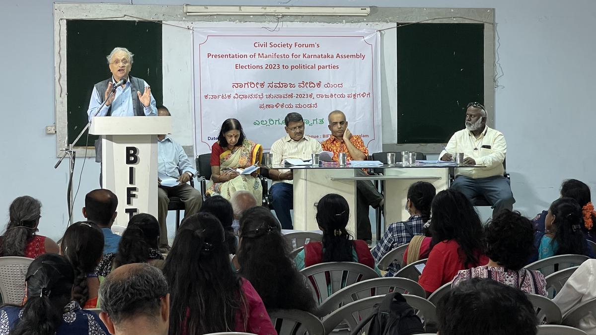 Karnataka elections: Civil Society Forum releases people’s manifesto in Bengaluru