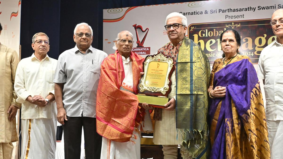 Sri Parthasarathy Swami Sabha honours Y. Gee. Mahendra