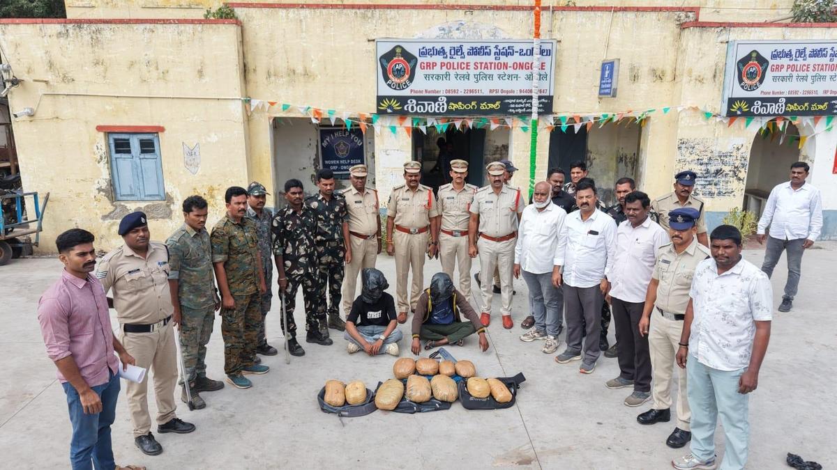 15kg of ganja seized from train in Ongole; two held