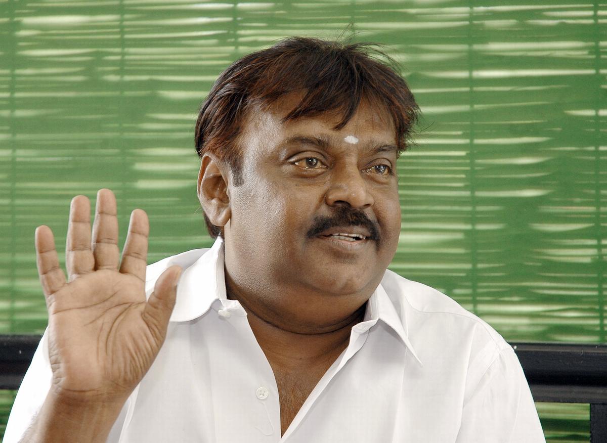 In a conversation with Hindu in Madurai on September 12, 2005, actor-royalty Vijayakant, two days before starting his party in Tamil Nadu during a state level conference In a conversation with Hindu in Madurai on September 12, 2005, actor-royalty Vijayakant, two days before starting his party in Tamil Nadu during a state level conference