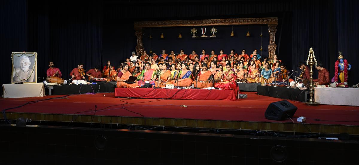 The choir was mentored by violin exponent Kanyakumari 