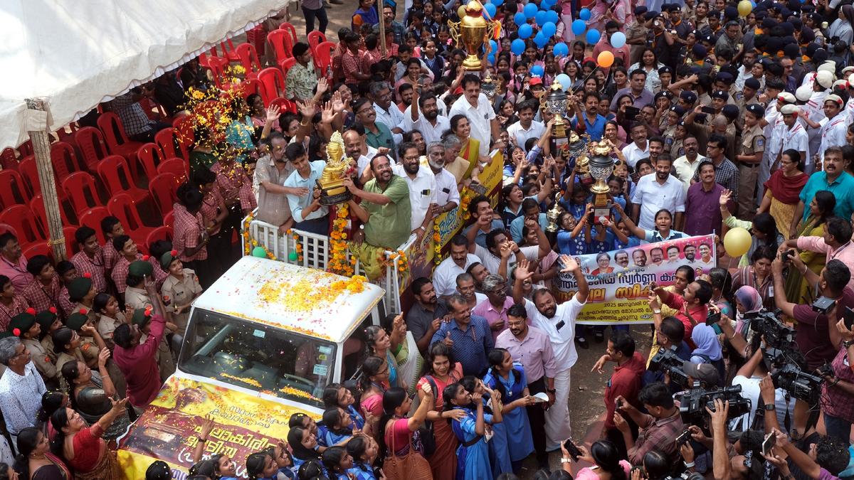 State School Arts Festival: Thrissur celebrates as district team returns home with gold cup after 26 years