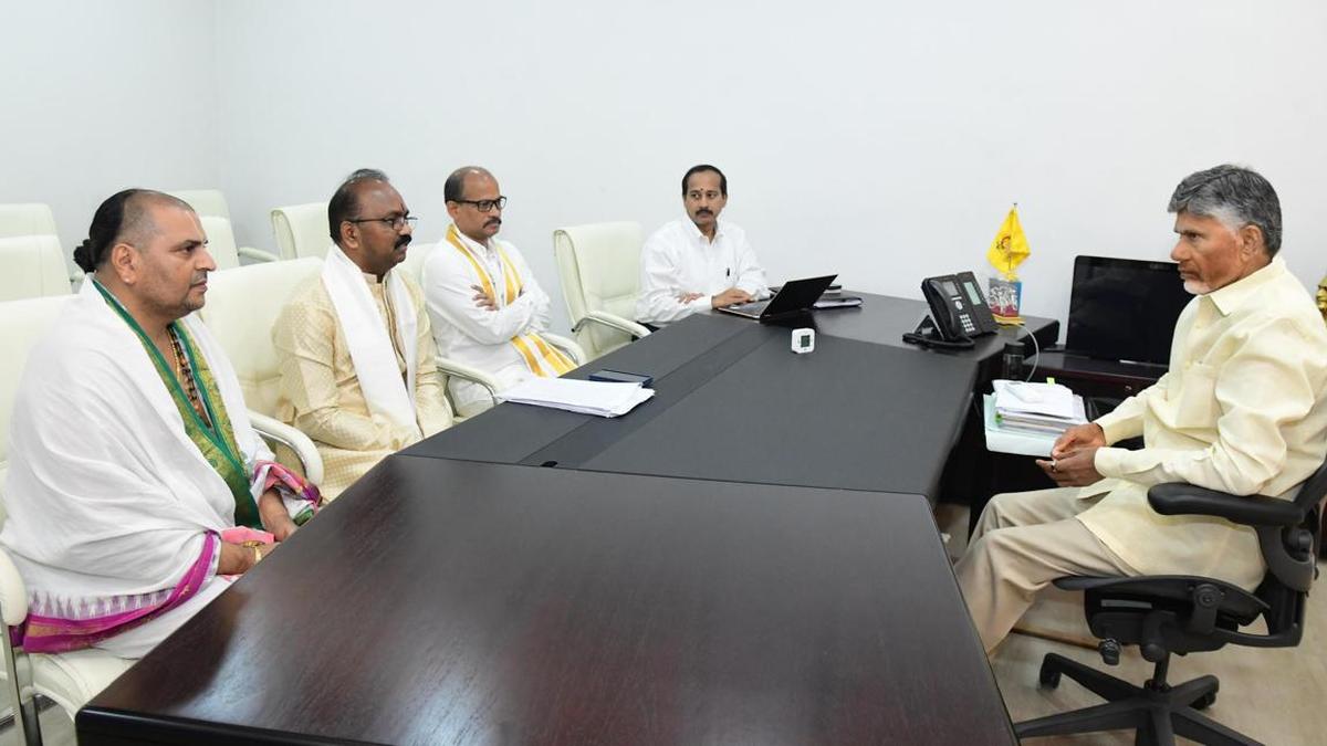 A. P. Chief Minister N. Chandrababu Naidu invited to Tirumala Brahmotsavams