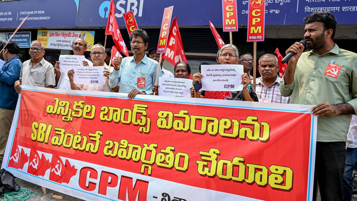 CPI(M) demands immediate disclosure of details on electoral bonds; flays SBI for failing to comply with SC direction